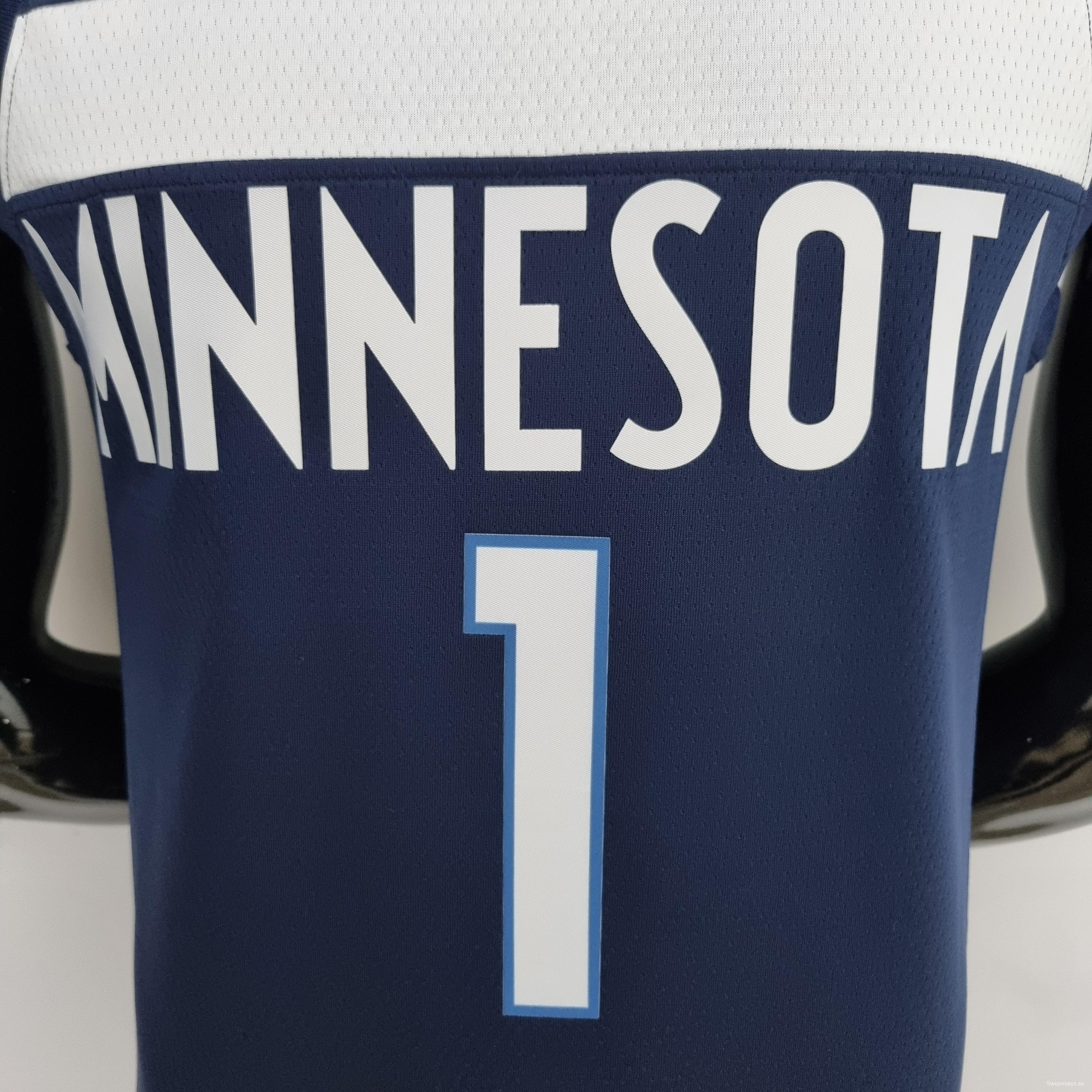 75th Anniversary Minnesota Timberwolves Edwards #1 Royal Blue NBA Jersey