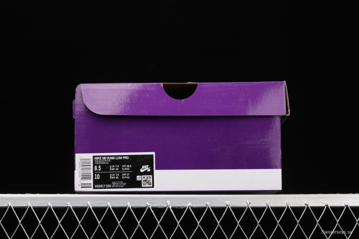 NIKE SB DUNK Low Court Purple black and purple North Carolina low-top leisure sports skateboard shoes BQ6817-500