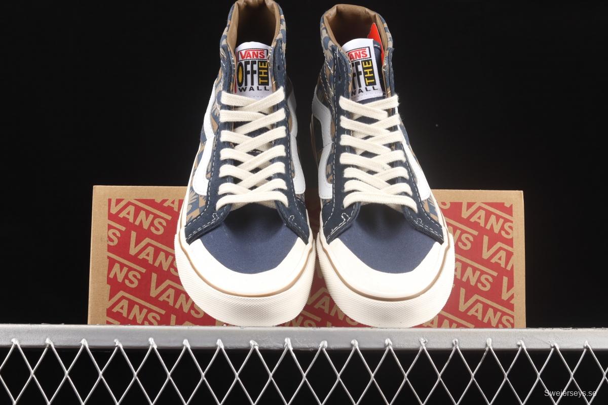 Vans Sk8-Hi 138Dec checkerboard daisies printed high-top casual board shoes VN0A3MV1A5A