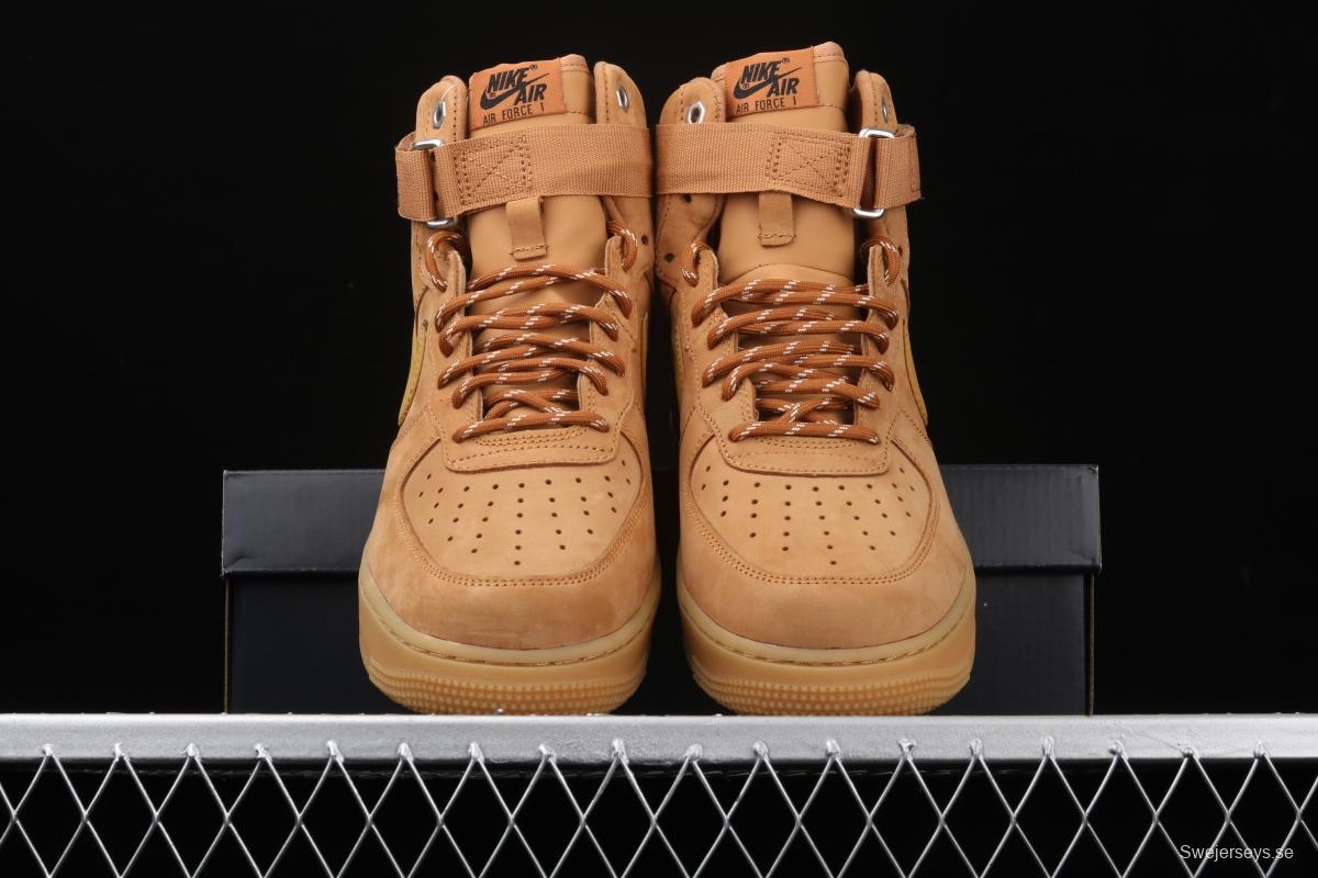 NIKE Air Force 1 High'07 2019 new wheat color high upper shoes CJ9178-200