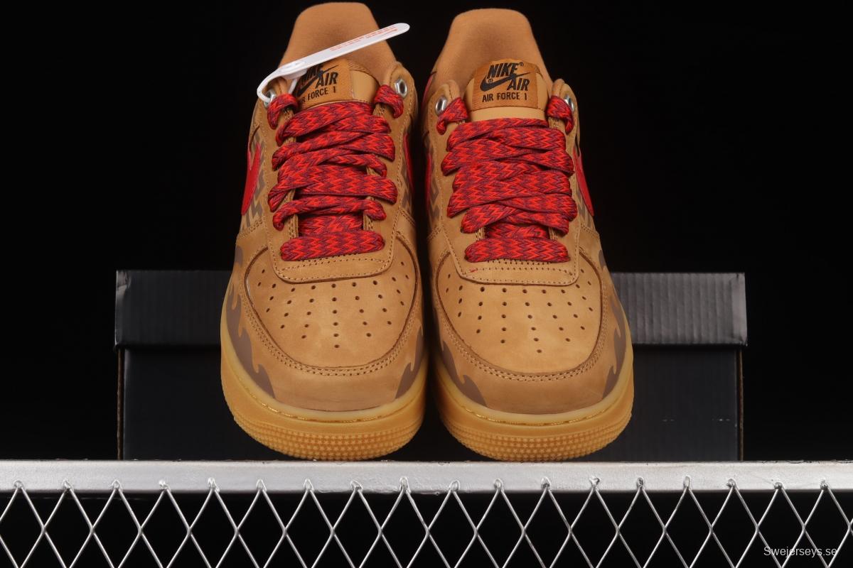 NIKE Air Force 1: 07 Low head suede wheat-colored tiger year limit low-top casual board shoes CJ9179-202