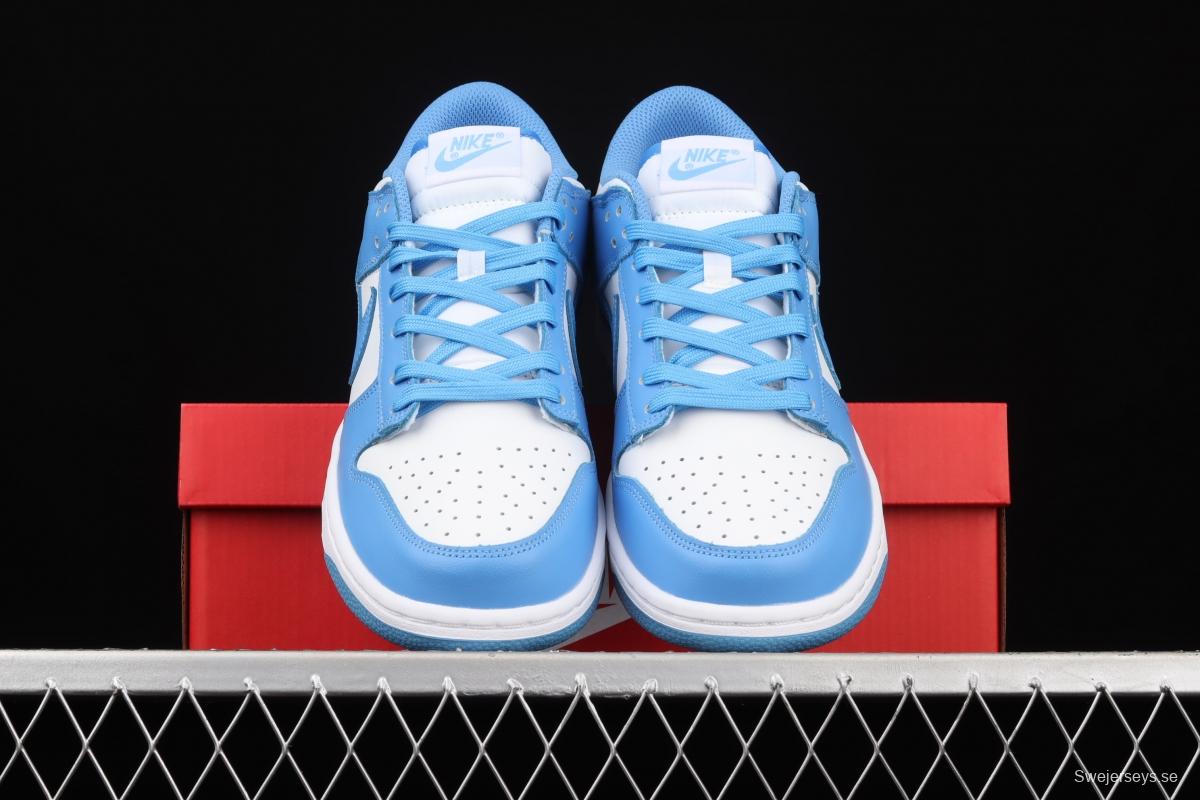 NIKE DUNK Low University Blue White Blue North Carolina White Blue Slam Dunk Series low side Leisure Sports Skateboard shoes DD1391-102