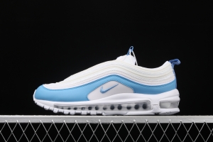 NIKE Air Max 97 Essential White Blue simple White Blue 3M reflective bullet Air cushion running shoes BV1982-101