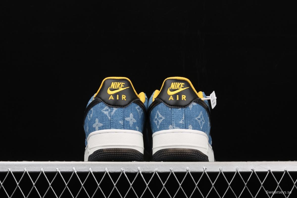 NIKE Air Force 1y07 Levitte denim series LV co-named leisure sports board shoes 315111-222,