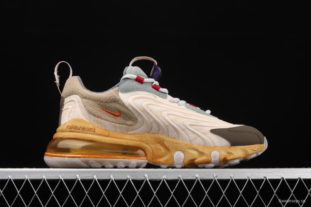 Travis Scott x NIKE Air Max 270React TS co-branded half-palm air cushion running shoes CT2864-200