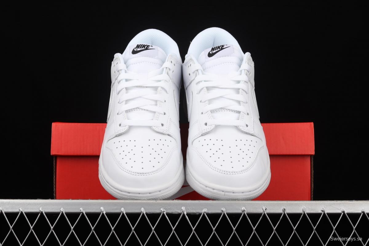 NIKE SB DUNK Low Prm pure white color SB buckle rebound fashion leisure board shoes DD1503-109