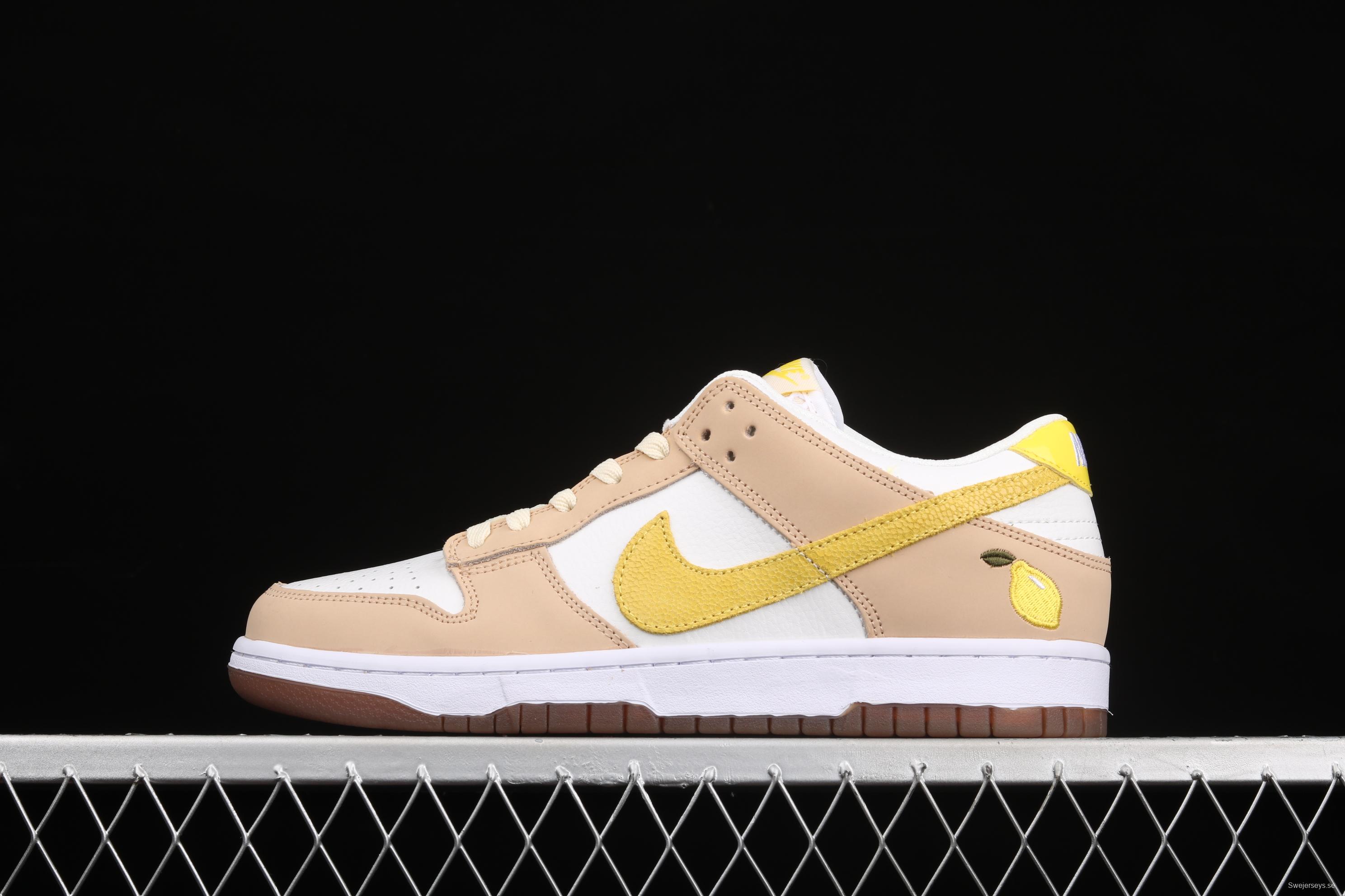 NIKE SB DUNK Low dunk series lemon yellow color matching low-side leisure sports skateboard shoes DJ6902-700