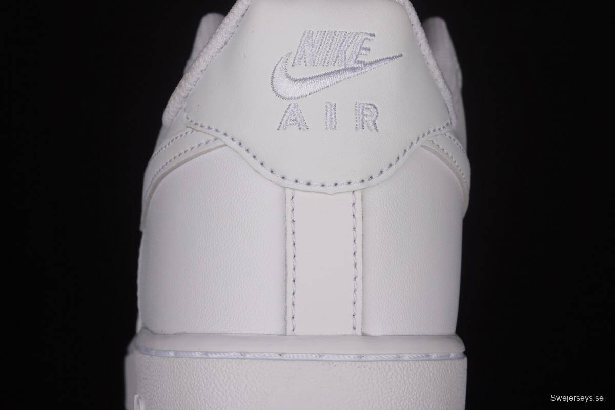 NIKE Air Force 1o07 Low raw rubber all-white low-top casual board shoes DJ2739-100