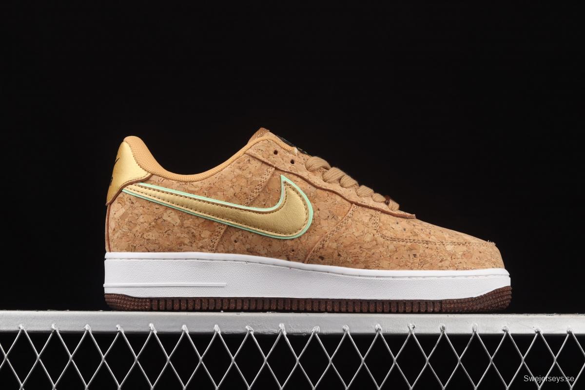 NIKE Air Force 1x07 Low cork color low-top casual board shoes CZ0338-200