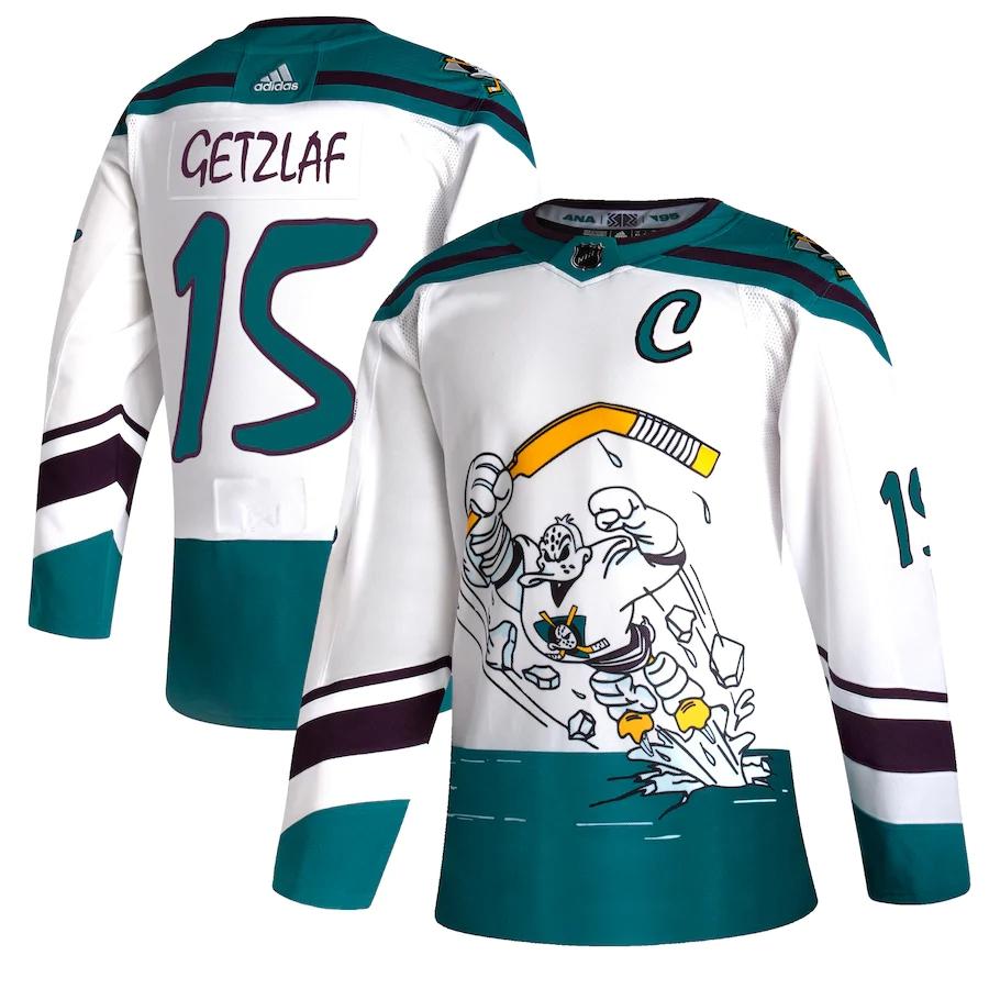 Women's Ryan Getzlaf White 202021 Reverse Retro Player Team Jersey