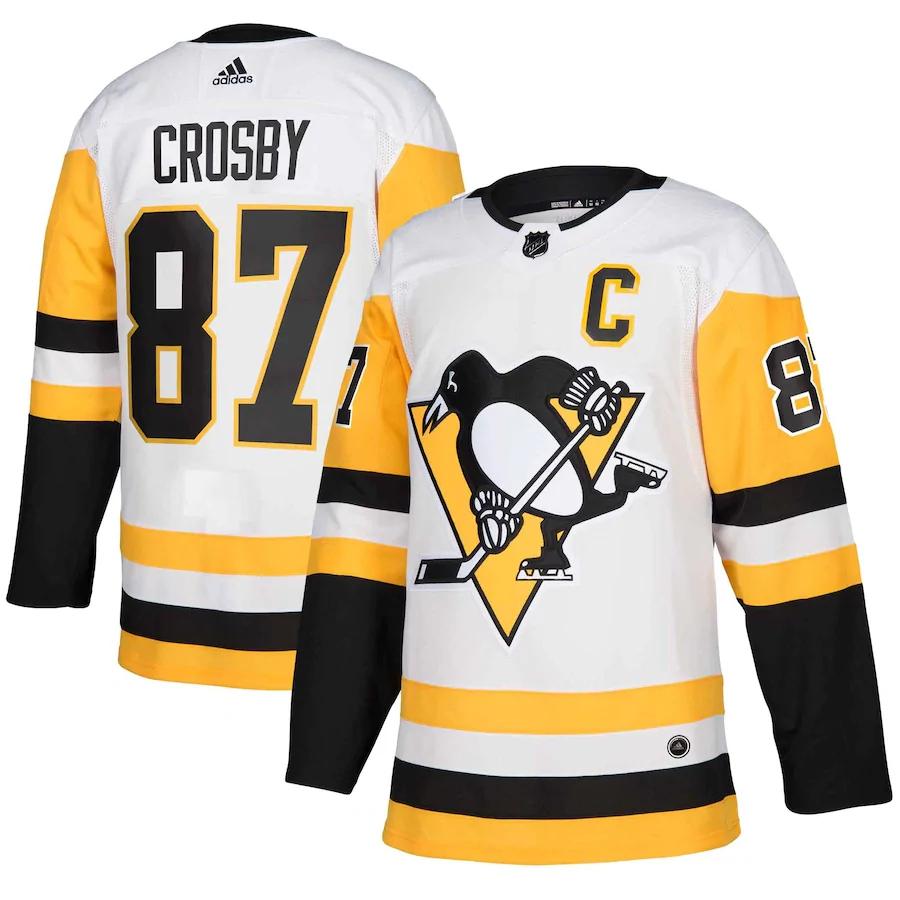 Men's Sidney Crosby White Player Team Jersey