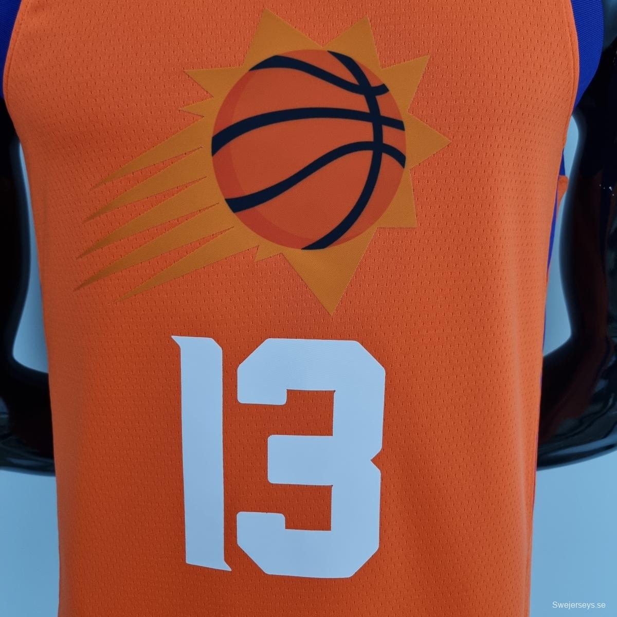 75th Anniversary NASH#13 Phoenix Suns Jordan Theme Orange NBA Jersey