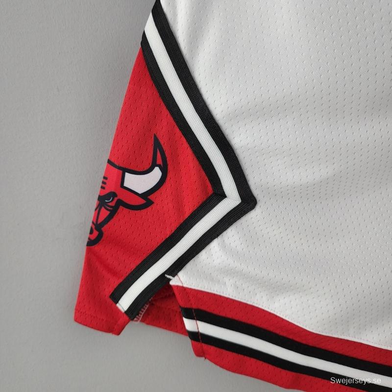 Chicago Bulls White NBA Shorts 