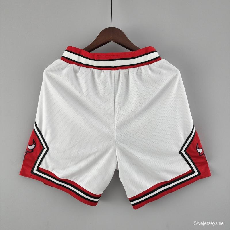 Chicago Bulls White NBA Shorts 