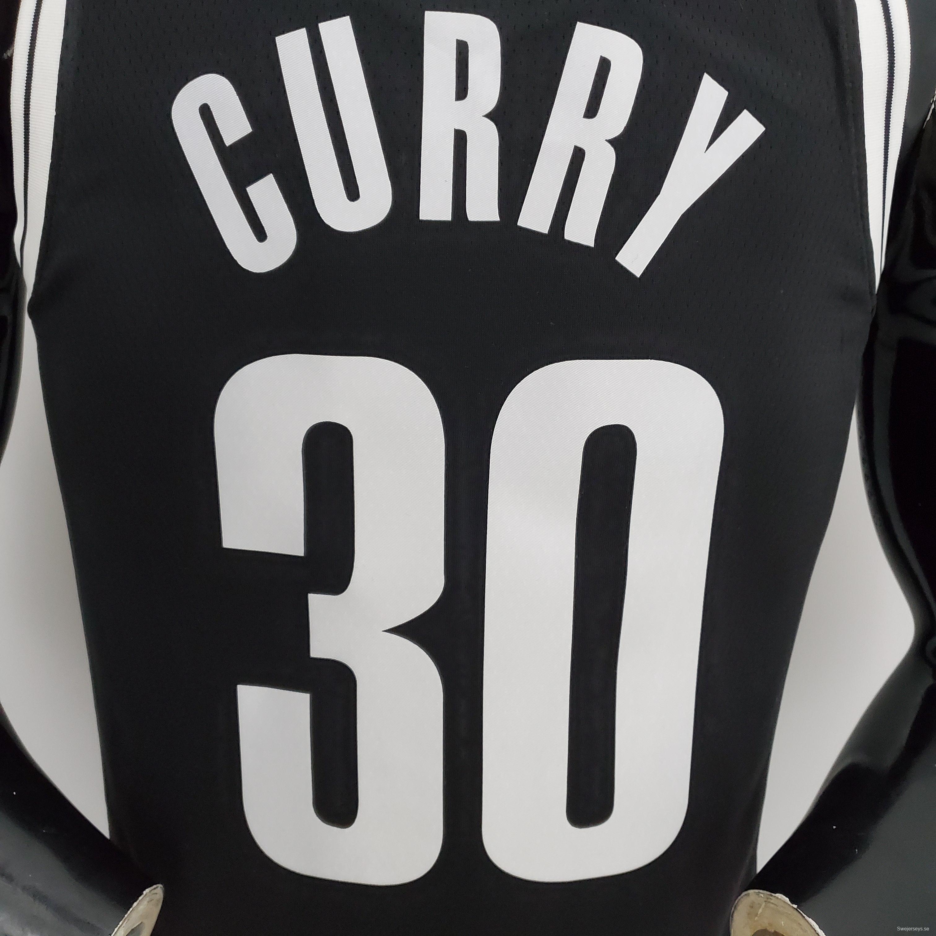 NBA 75th Anniversary Curry #30 Nets Black Jersey