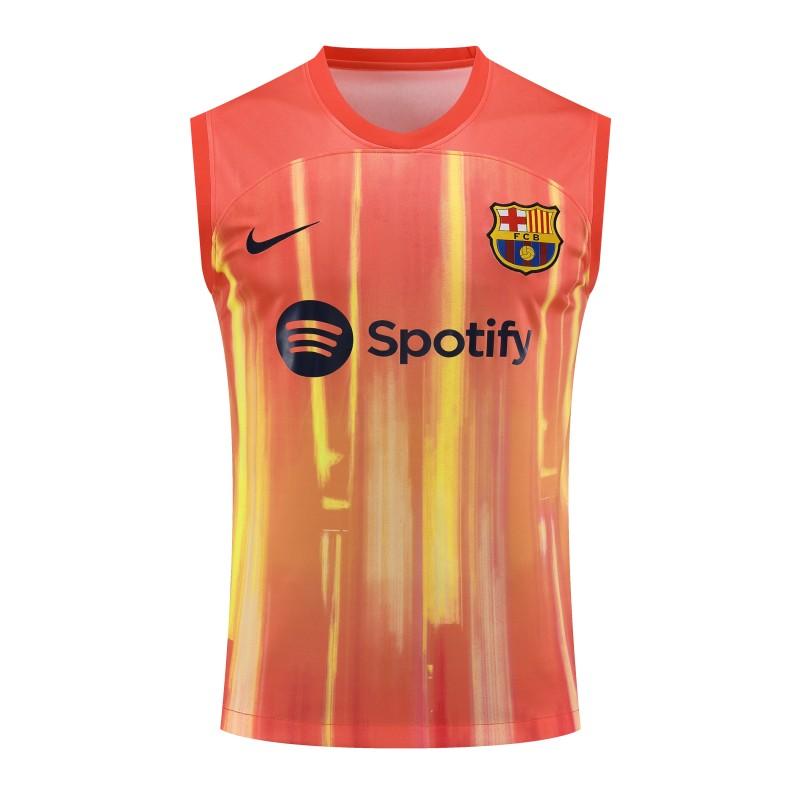 23-24  Barcelona Orange Vest Jersey+Shorts