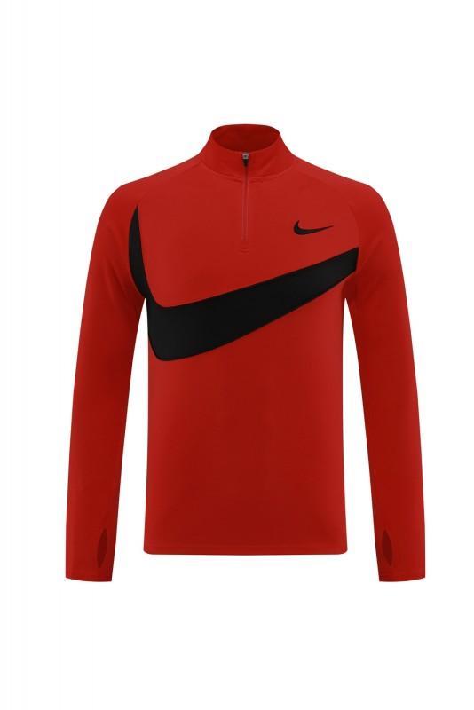 2024 Nike Red/Black Half Zipper Jacket+Pants