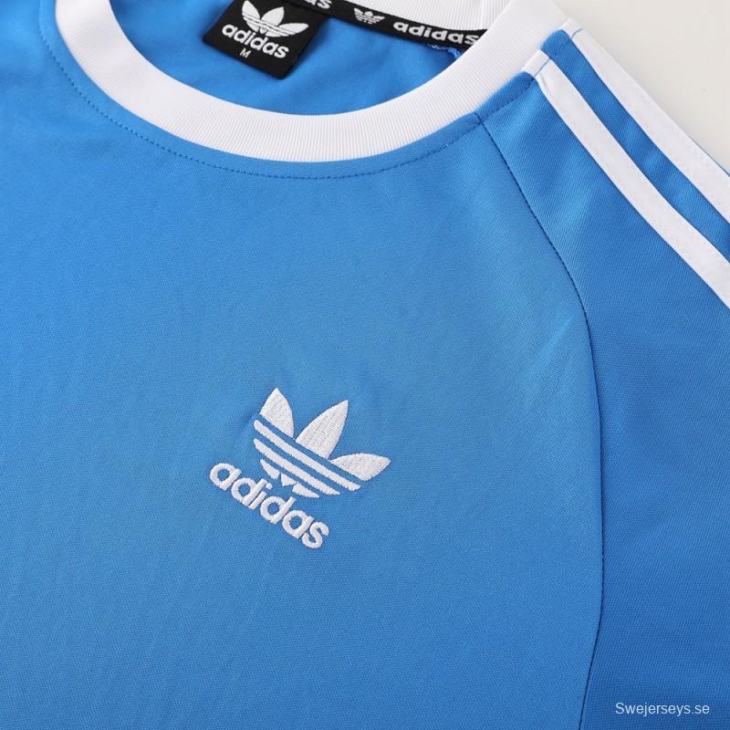 24/25 Adidas Original Blue Short Sleeve Jersey+Shorts