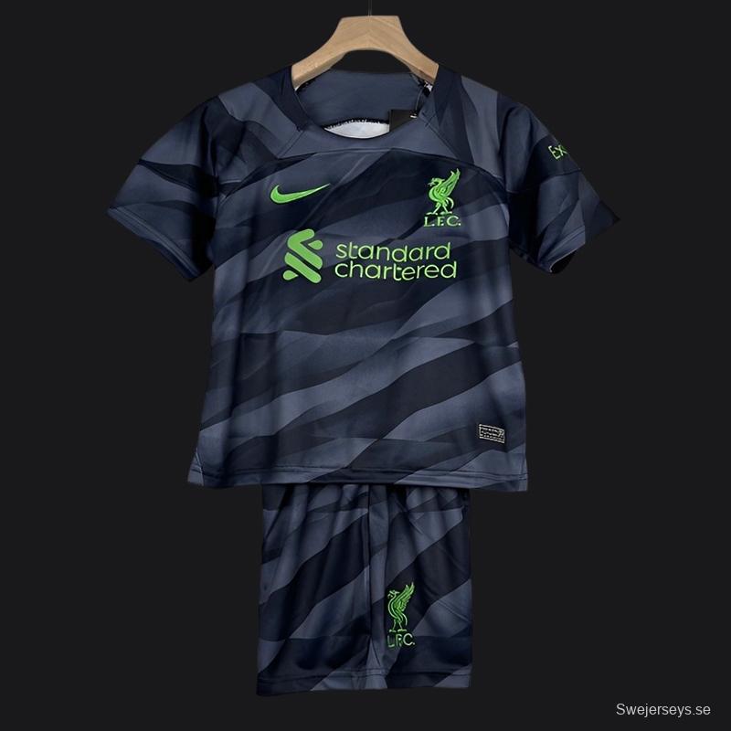 23/24 Kids Liverpool Goalkeeper Black Jersey