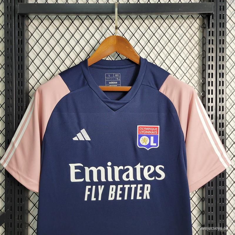 23/24 Olympique Lyonnais Navy Pre-Match Jersey